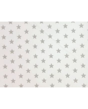 Craft Collection Cotton Print, Small Coloured Star, Silver