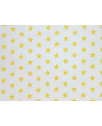 Craft Collection Cotton Print, Small Coloured Star, Yellow