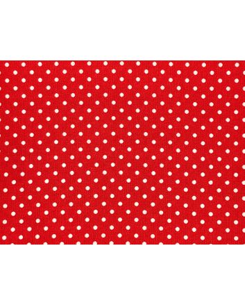 Craft Collection Cotton Print, Small Spot, Red