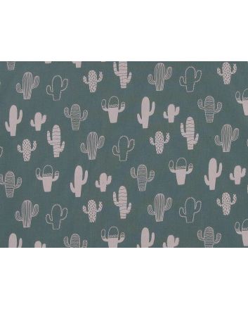 Crafty Cactus Cotton Poplin, Jade