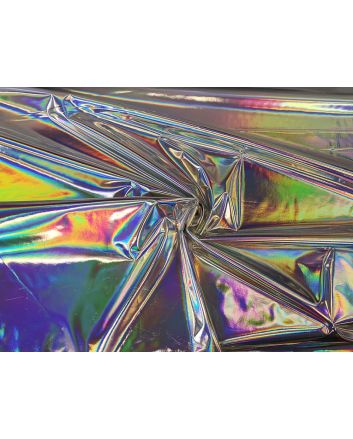 Crystal Spandex Knit PU with Hologram Foil