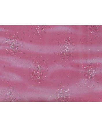 Crystal Starburst Tie Dye Organza, Wavy Pink