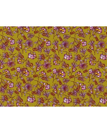 Dandy Floral Tencel Modal Jersey, Ochre