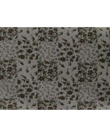 Dark Rose Patch Cotton Print, Black