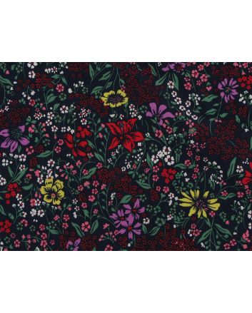 Dawn Garden Cotton Print, Navy