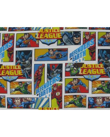 DC Comics Justice League Comic Book Cotton Print
