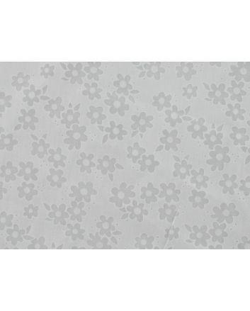 Deadstock Sheer Daisy Polycotton, White