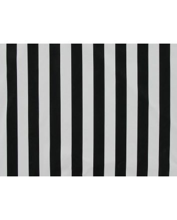 Deadstock Stretch 1.5cm Stripe Soft PVC, Black and White