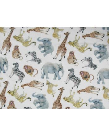 Digital Print Soft Huggle Fleece, Safari Animals