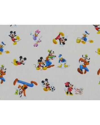 Disney Printed Cotton, Mickey and Friends Outdoors