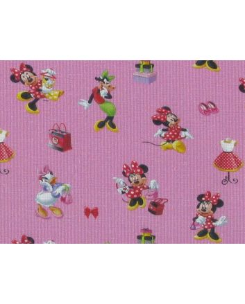 Disney Printed Cotton, Minnie and Friends Shopping