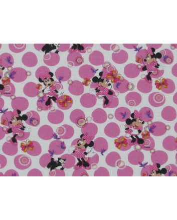 Disney Printed Cotton, Polka Dot Minnie