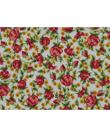 Ditsy Garden Cotton Poplin, Ivory
