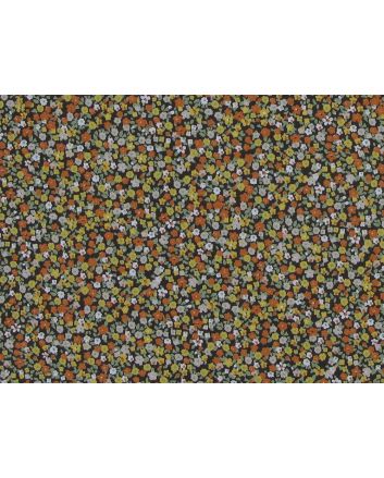 Ditsy Peony Garden Cotton Poplin Print, Brown