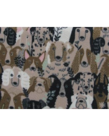 Dog Crowd Polar Fleece