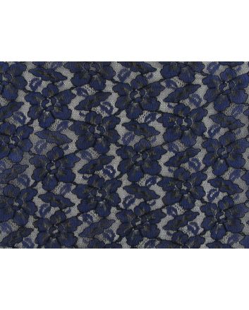 Double Scalloped Floral Lace, Blue