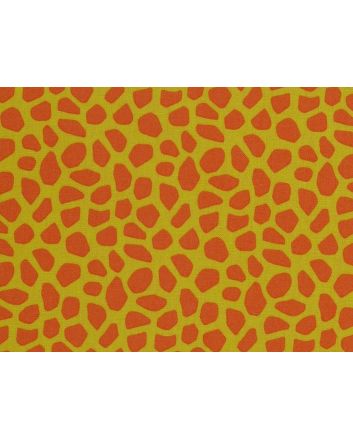 Electric Safari Giraffe Cotton Print, Orange