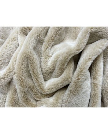 Emily Soft Plush Faux Fur, Camel Frost