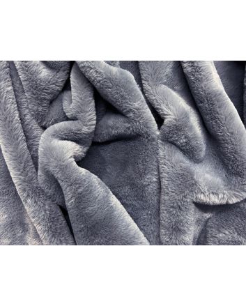 Emily Soft Plush Faux Fur, Donkey Grey