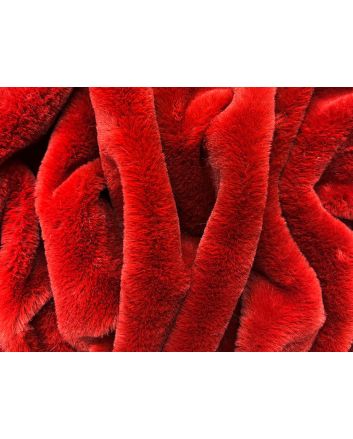 Emily Soft Plush Faux Fur, Red