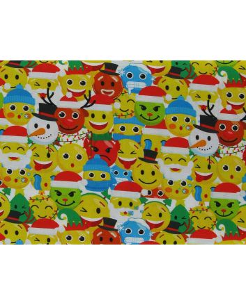 Emoji Christmas Cotton Print