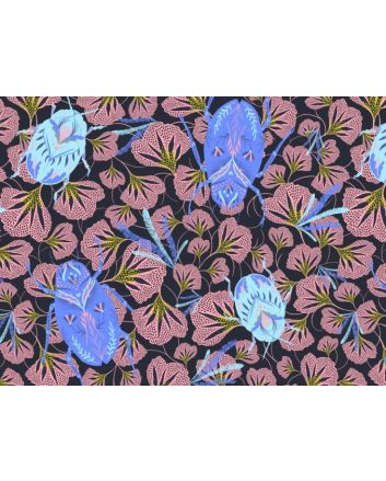 Enchanted Wings Cotton Print, Beetles