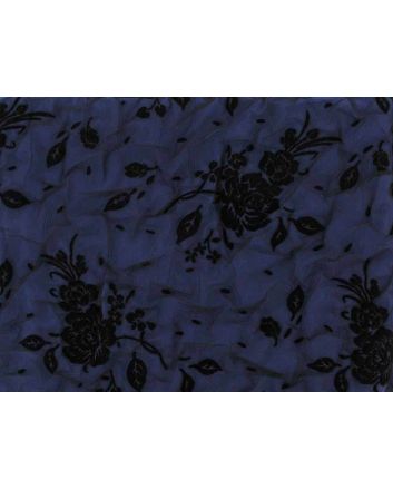 English Rose Flock Spandex Mesh Knit, Purple