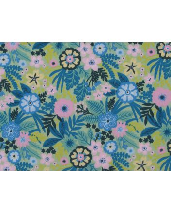 Exotic Flora Polycotton Print, Mint