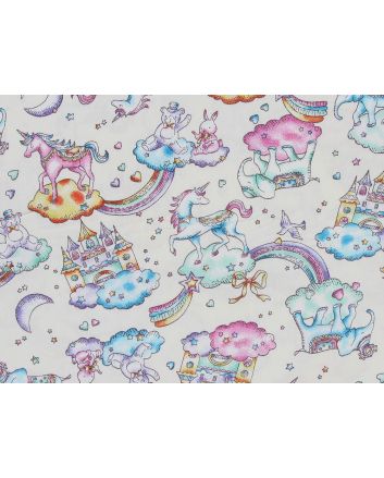 Fairytale Dreamland Cotton Poplin Print, Ivory
