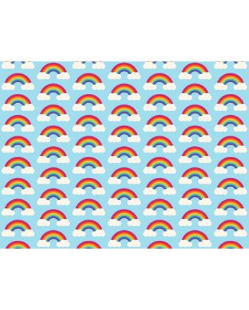 Fairytale Rainbow Cloud Cotton Print, Sky