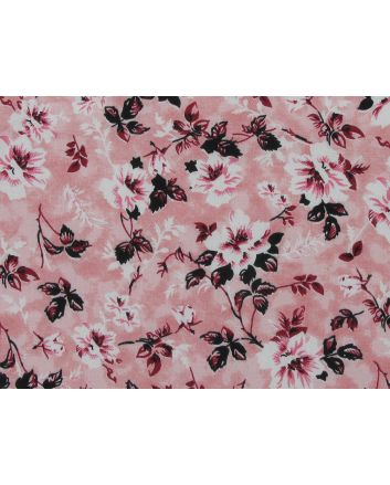 Fancy Flora Cotton Poplin Print, Light Pink
