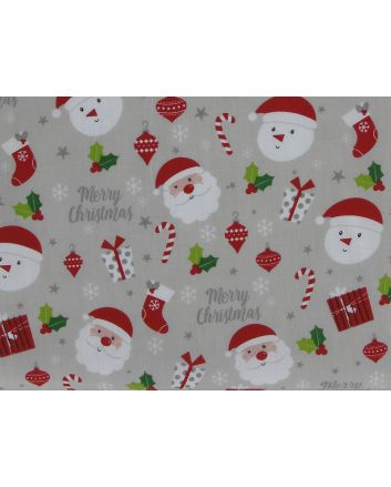 Father Christmas Wishes Polycotton Print