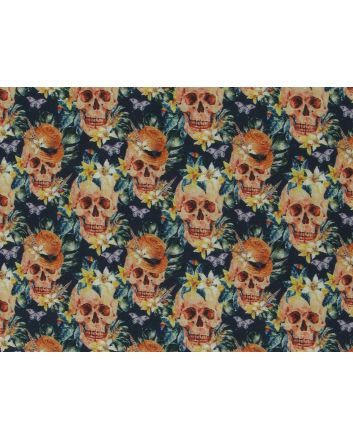 Fedora Skulls Cotton Print