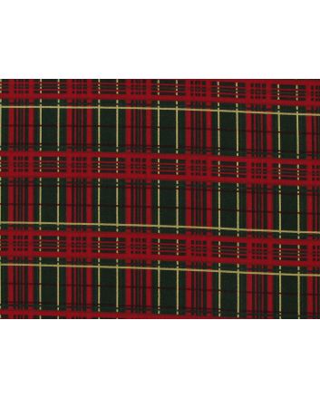 Festive Tartan Cotton Print, Green
