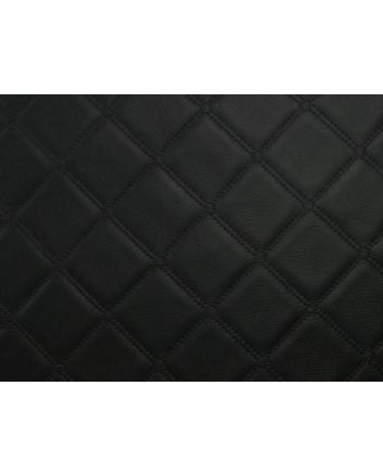 Fire Retardant Trellis Leatherette Faux Leather, Black