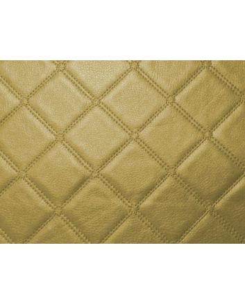 Fire Retardant Trellis Leatherette Faux Leather, Gold