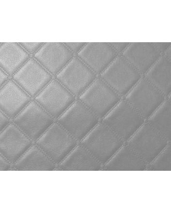 Fire Retardant Trellis Leatherette Faux Leather, Silver