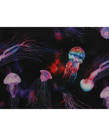 Fleece Backed Showerproof Soft Shell, Celestial Jellyfish