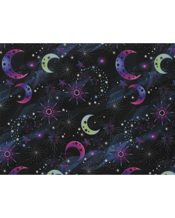 Fleece Backed Showerproof Soft Shell, Celestial Moons