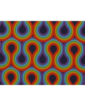 Fleece Backed Showerproof Soft Shell, Geometric Rainbow