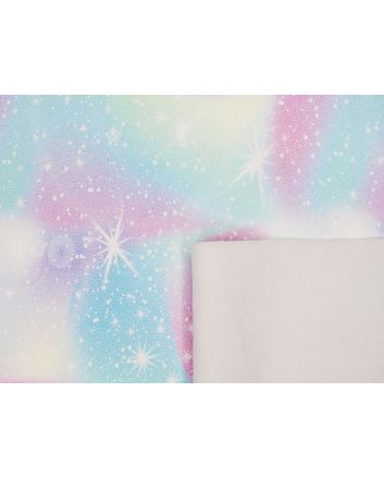 Fleece Backed Showerproof Soft Shell, Pastel Galaxy
