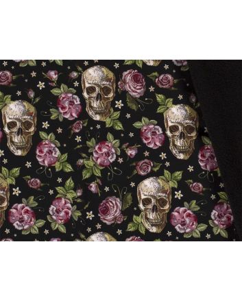 Fleece Backed Showerproof Soft Shell, Rose Skull