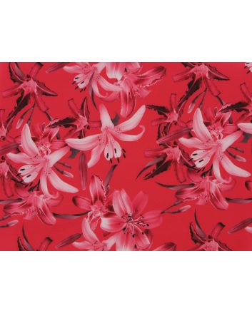 Fleece Backed Showerproof Soft Shell, Vibrant Lilies