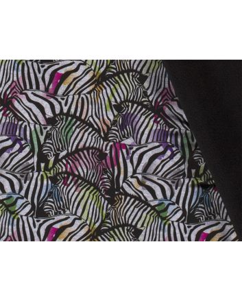 Fleece Backed Showerproof Soft Shell, Zebra Splash