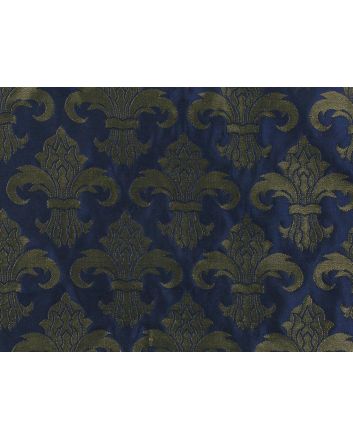 Fleur De Lis Jacquard, Blue