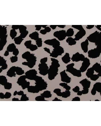Flocked Leopard Scuba Print