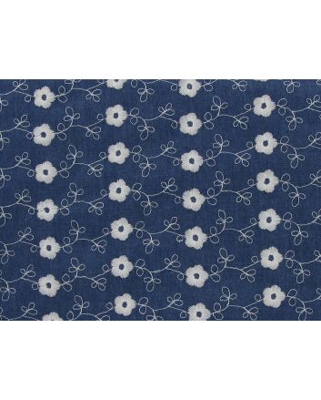 Flora Chain Embroidered Chambray