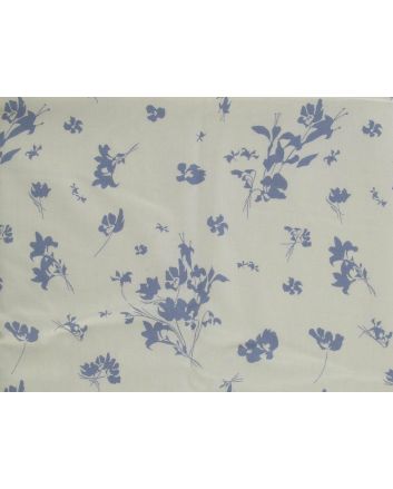 Floral Branches Viscose Print Roll End, Cream, 1.1m