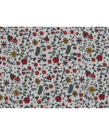 Floral Doodle Brushed Cotton Rich Winceyette, Ivory