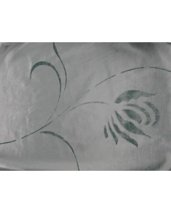 Floral Drift Modal Pile Velvet, 430 gsm, Duckegg